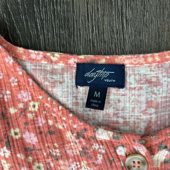 Day trip youth Floral Button-Down Top - Picture 2 of 2
